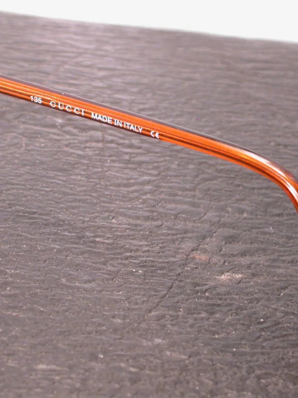 Authentic Gucci Amber Clear Jet Black Small Eyeglasses Frames Made in Italy